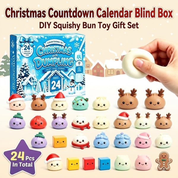 2026 Christmas Squishies Advent Calendar 24 Days Dumpling Toys Kid Xmas Gift