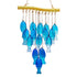 Blue Glass Fish Wind Chime Suncatcher Hanging Garden Patio Outdoor Decor 57CM