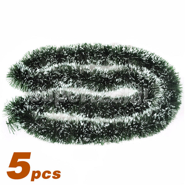 5X 2m Christmas Tinsel Garland Bows Party Xmas Tree Ornaments Door Fireplace Dec