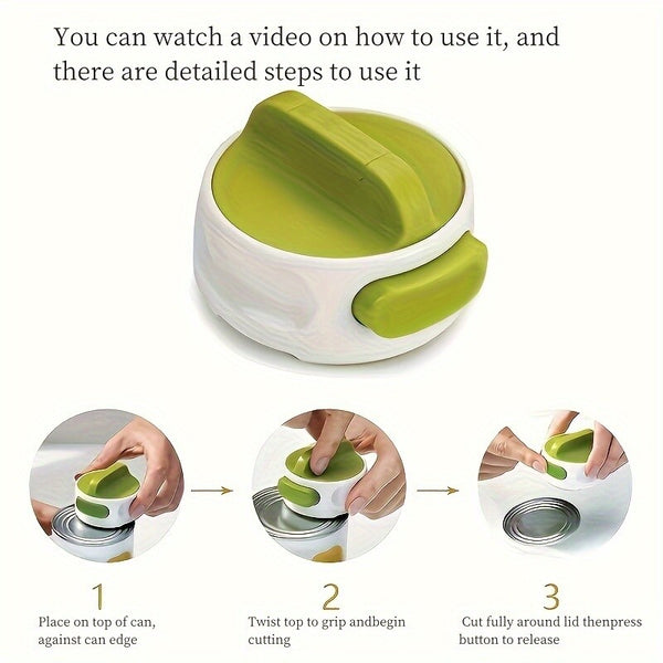 Manual Twist Can Opener – Multi Purpose Handheld Kitchen Tool for Easy Jar and Can Opening