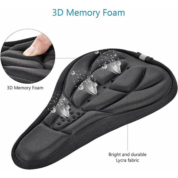2pcs Bike Seat Cover Cushion | Thick EVA Sponge Bicycle Saddle Comfort Pad