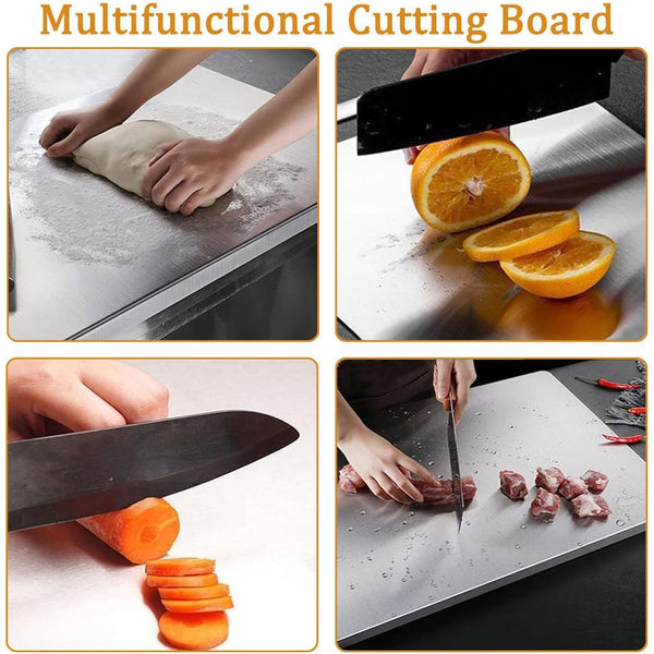 304 Stainless Steel Cutting Chopping Board Pastry Bench Protector Large Board AU