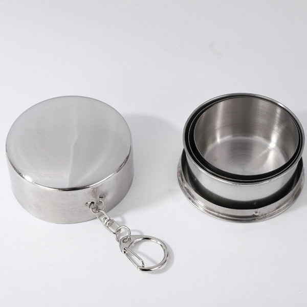 Stainless Steel Folding Cup Travel Camping Cup Telescopic Portable Collapsible