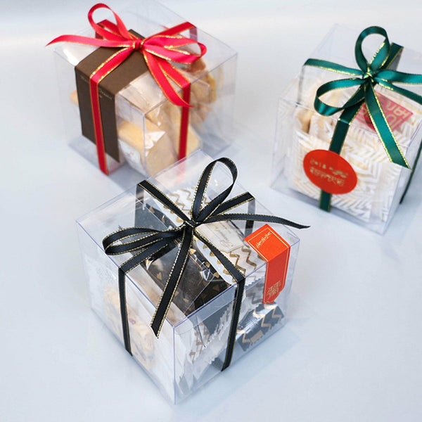 200pcs CLEAR PVC Gift Boxes Plastic Cube Transparent Display Case Square Box Pac