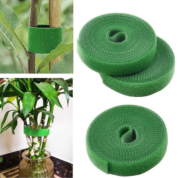 1/3 Roll Tie-Tape Plant Ties Hook Loop Garden Supports Bamboo Cane Wrap-Support