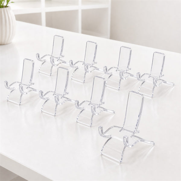 50PCS Clear Acrylic Display Stands – Multi-Purpose Display Easels