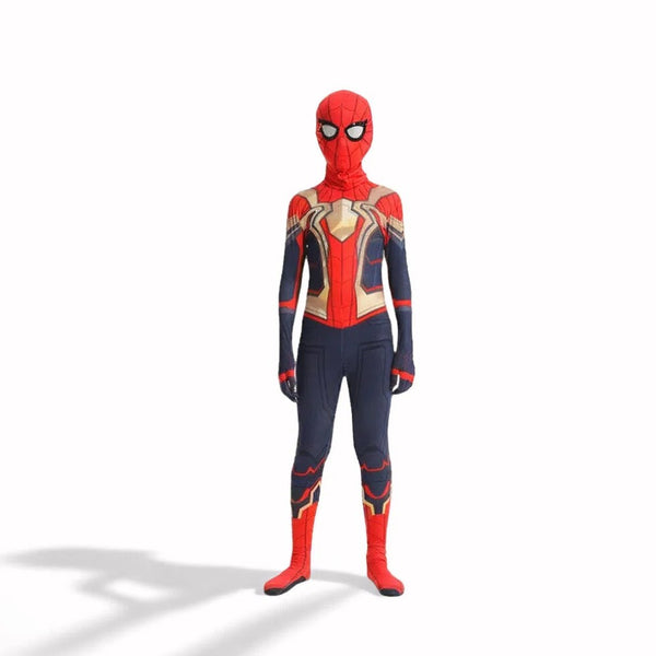 Adult and kids sizes superhero jumpsuit costume
