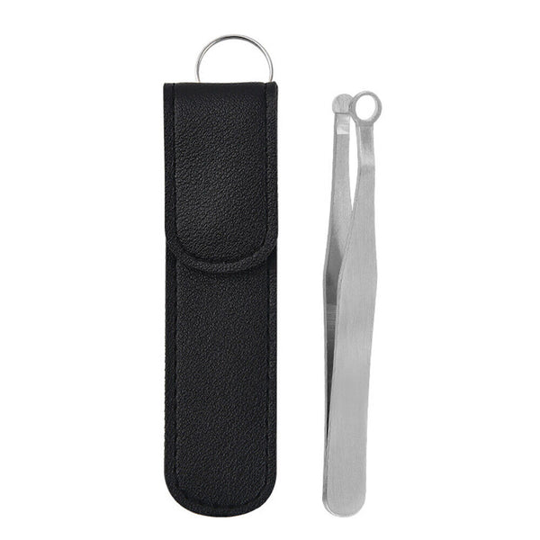 Nasal Cleaning Trimmer Round Tip Stainless Steel Nose Hair Trimming Tweezers