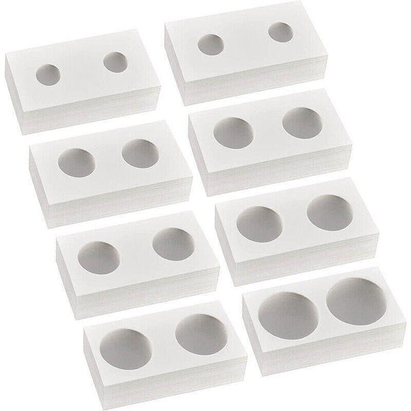 100X  Staple Coin Holder Display Clear Window Storage Protect Penny Cent AU