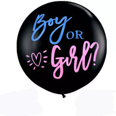 Gender Reveal Jumbo Balloons (5 Pack, 90cm) – Boy or Girl Baby Shower Reveal Set