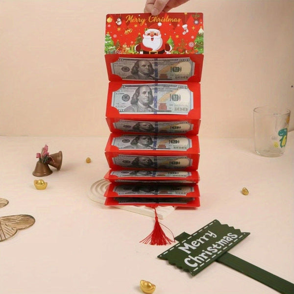 Christmas Money Holder Gift Card Holder – Holiday Surprise, Festive Design Xmas