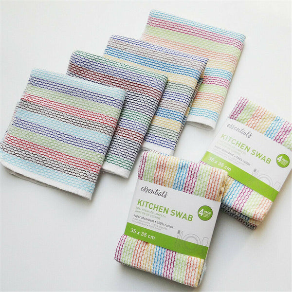 12PCS Dish Towels High Absorbent Cotton Kitchen cloth Tea Towels Wipes AU NEW