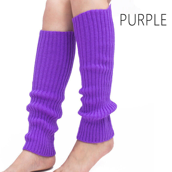 Women’s Knitted Leg Warmers 80s Dance Disco Party Costume Socks
