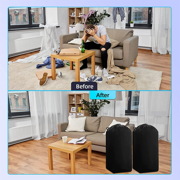 1x Large Laundry Bag Travel Drawstring Bags For Dirty Clothes Washing Machines