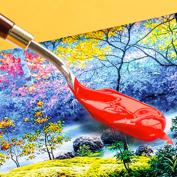5Pcs Paint Spatula Set Stainless Steel Artist Palette Knife Oil Painting Scraper