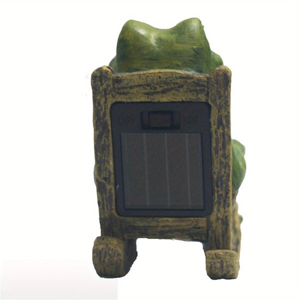 2pcs Solar Frog Garden Statue LED Light | Outdoor Lawn Patio Yard Decor Ornament