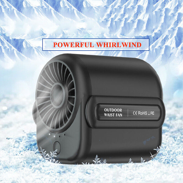 Outdoor Rechargeable Powerful Personal Body Fans Belt Waist Clip Fan