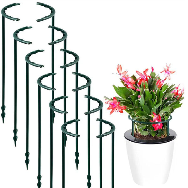 Half Round Garden Plant Vegetable Flower Support Stakes Sturdy Support Ring Cage