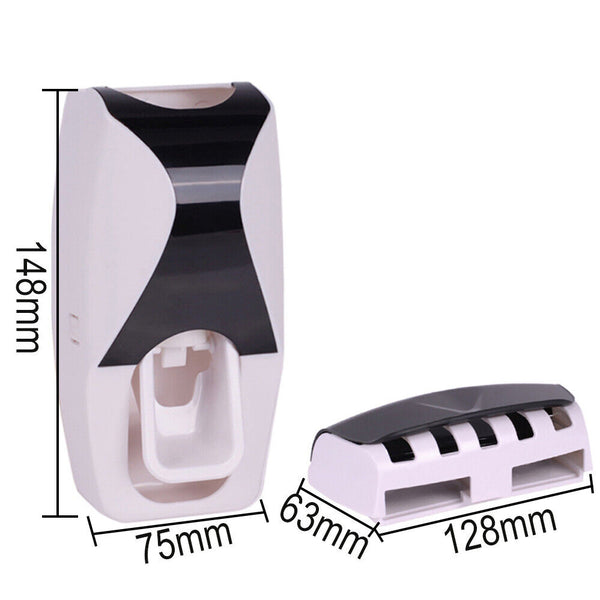 5 Toothbrush Holder Automatic Toothpaste Dispenser Set SqueezerStand Hnadfree