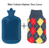 2L Hot Water Bottle Winter Warm Natural Rubber Bag Relaxing Warmer and COVER