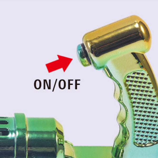 On and off switch on the bubble gun handle