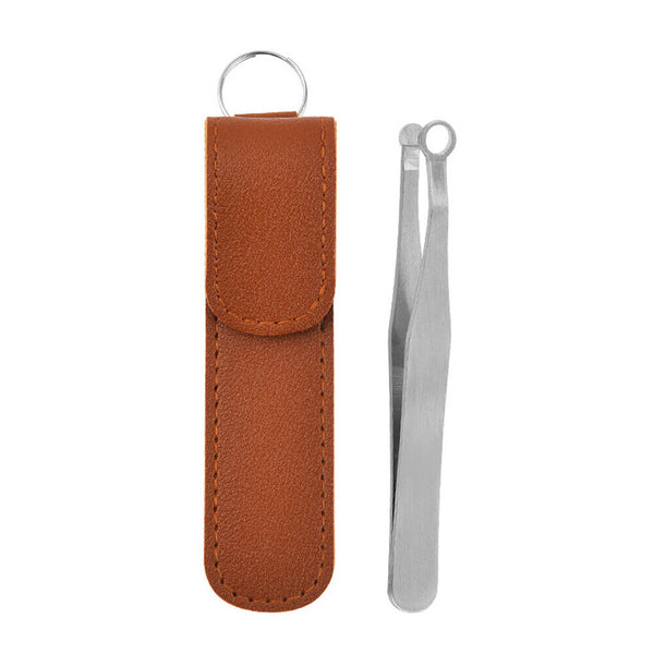 Nasal Cleaning Trimmer Round Tip Stainless Steel Nose Hair Trimming Tweezers