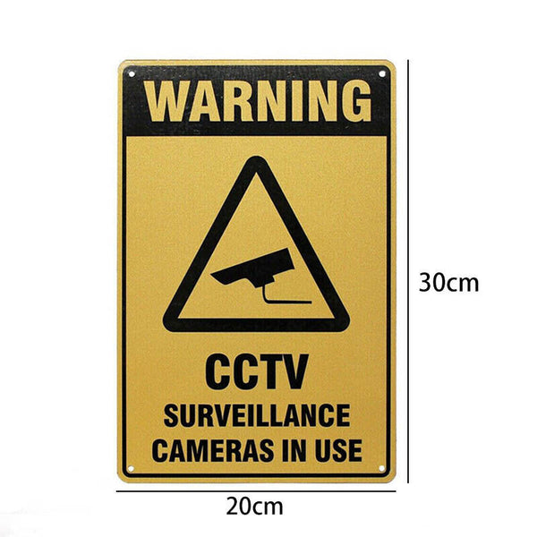 Warning CCTV Surveillance Camera In Use Sign 300x200 Metal Security Office Shop