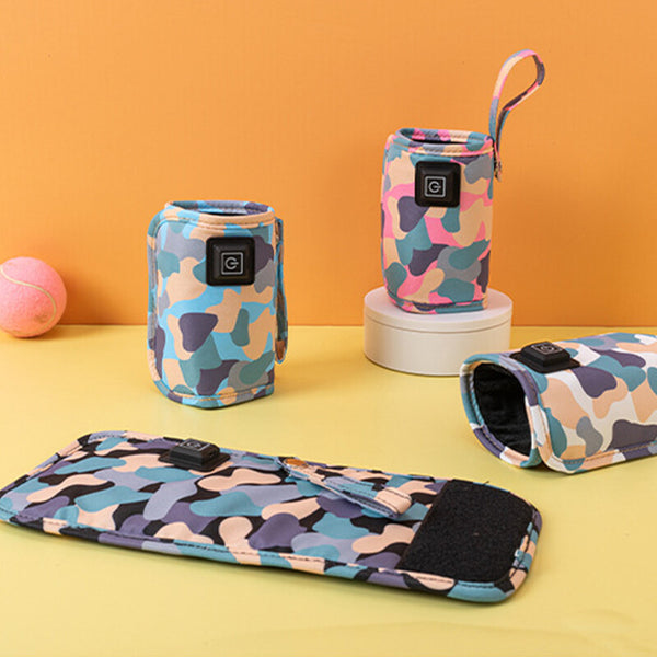 USB Baby Bottle Warmer Portable Milk Heating Travel Pouch Thermostat Bag