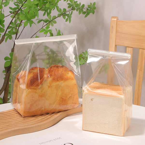 50pcs Resealable Clear Bread Toast Bags Airtight Food Storage Pouches Bakery