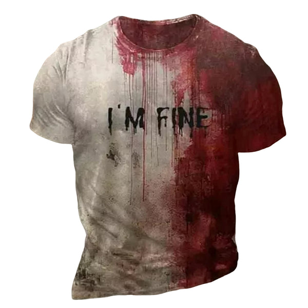 Im-Fine Bloody Shirt Halloween Bloody Cloth Men Horror Tshirts Funny Shirts Gift