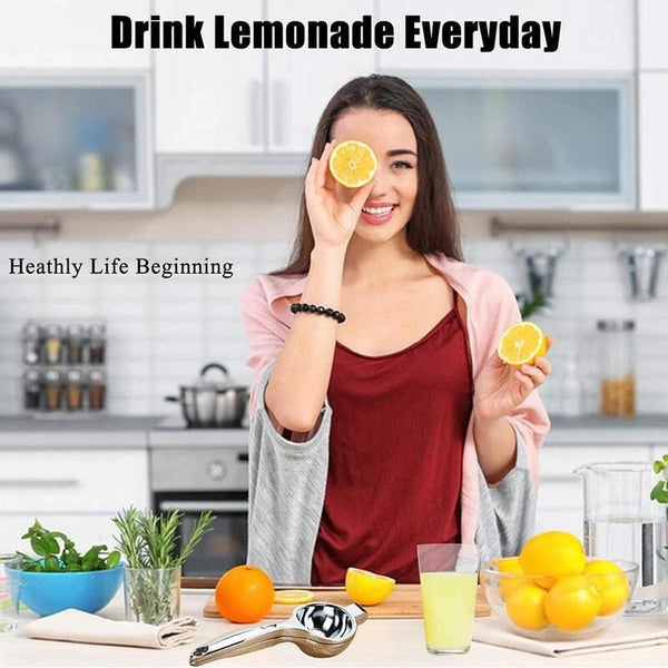 2pcs Stainless Steel Lemon Squeezer | Heavy Duty Manual Citrus Juicer Press