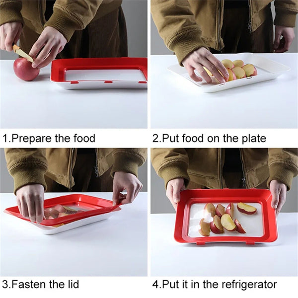 Creative Food Preservation Tray Food Fresh Keeping Food Storage Kitchen AU