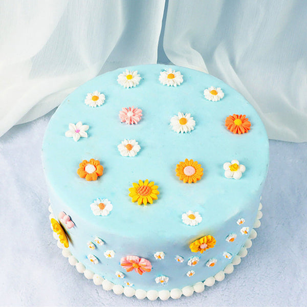 4pcs Cute Flower Silicone Molds,Fondant Candy Mould Mini Flower Chocolate Molds