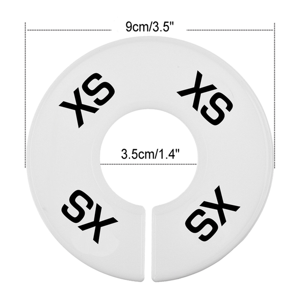 20x  Blank Closet Size Dividers Round Clothing Rack Organizer Home Shop Favor AU