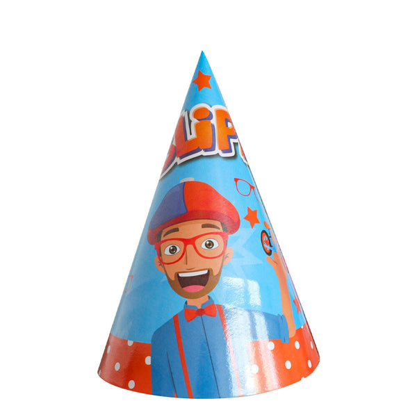 Blippi Party Supplies Tableware Kids Birthday Banner Topper Balloon Plate Bag