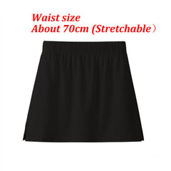 Women Fake Layered Shirt Extender Sweep Hem Mini Skirt Waist Layering Top