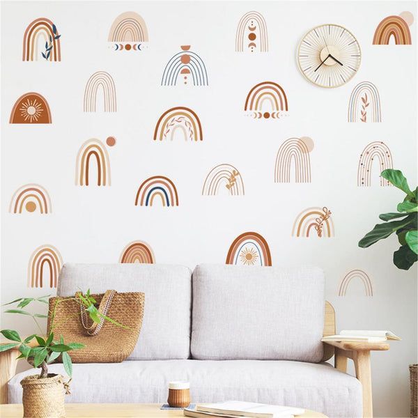 21 Boho Rainbows Removable Wall Decals Stickers Nursery Kids Bedroom AU SELLER