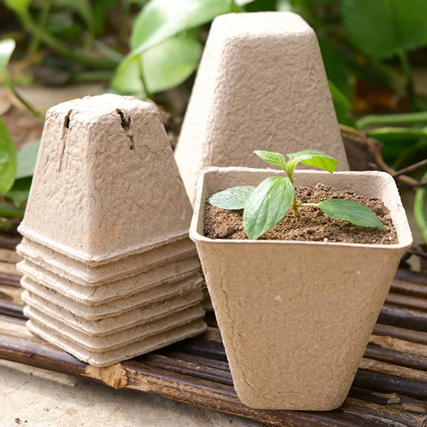 100PCS Seed Starter Peat Gardening Seedling Cup + 100PCS Plant Seed Labels