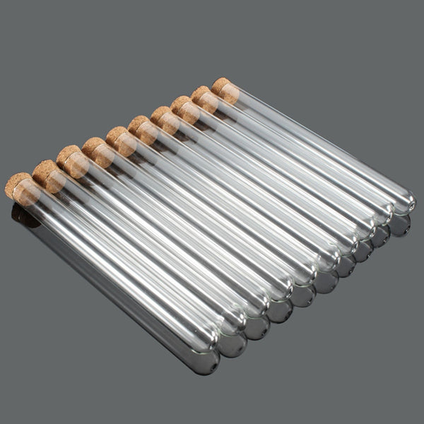 50PCS Clear Plastic Test Tubes with Cork Stoppers Wedding Favor Candy Bottles