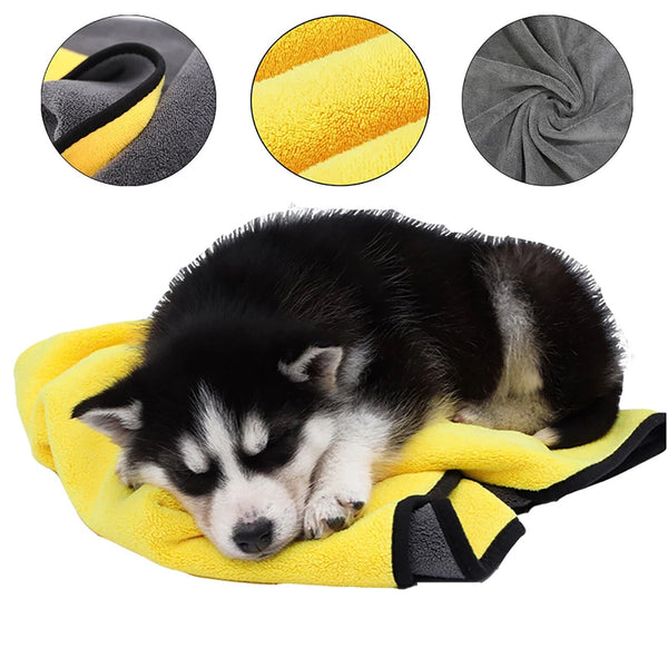 5PCS 60x30cm Pet Drying Towel Ultra-absorbent Water Dog Bath Microfiber Clean AU