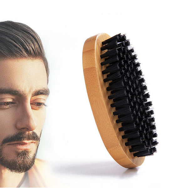 Travel Friendly Nylon Bristle Wooden Styling Long Small Beard Grooming Brush AU