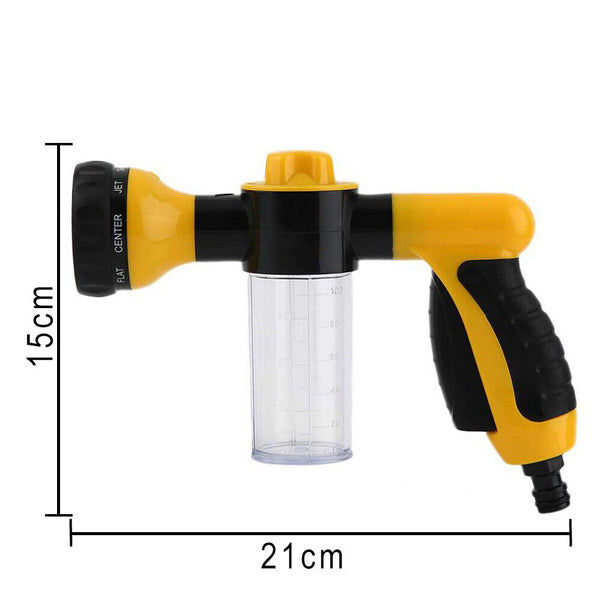 Washing Nozzle Plant Pet Hose 8mode Garden Car Water Foam Sprayer Soap Dispenser