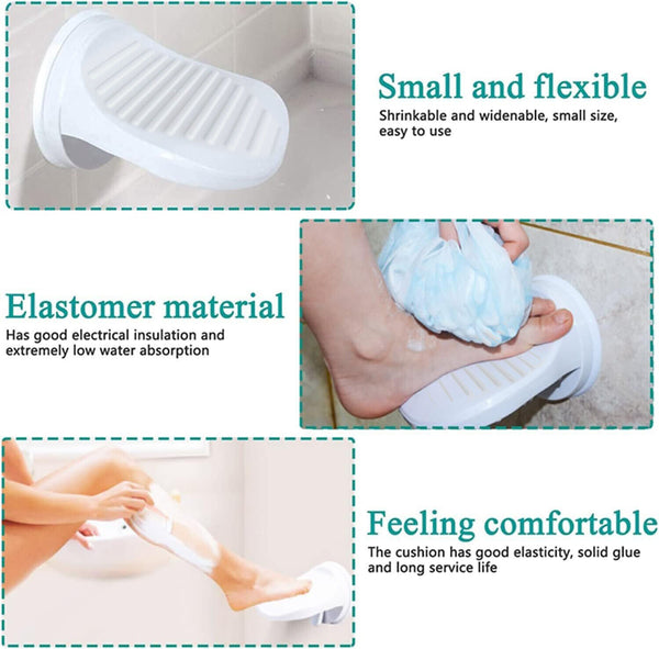 Suction Cup Shower Foot Rest Bathroom Non-slip Foot Step for Washing / Shaving