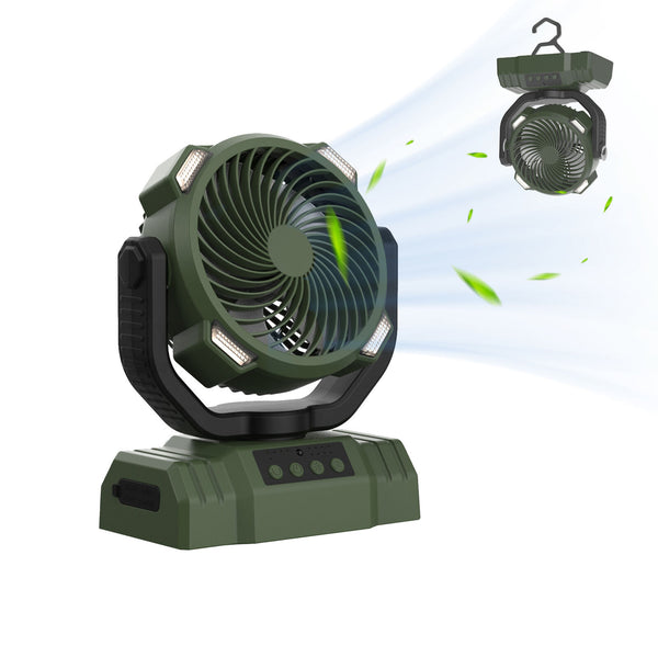20000mAh Portable Camping Fan Hanging With LED Light Tent Fans USB Rechargeable