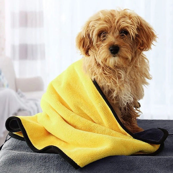 5PCS 60x30cm Pet Drying Towel Ultra-absorbent Water Dog Bath Microfiber Clean AU