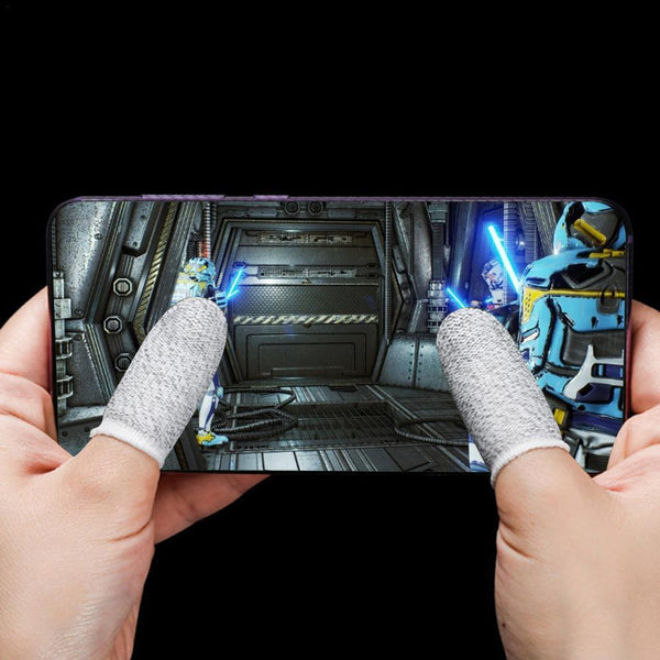 10 Pcs Mobile Finger Sleeve Touch Screen Game Controller Sweatproof Gloves AU