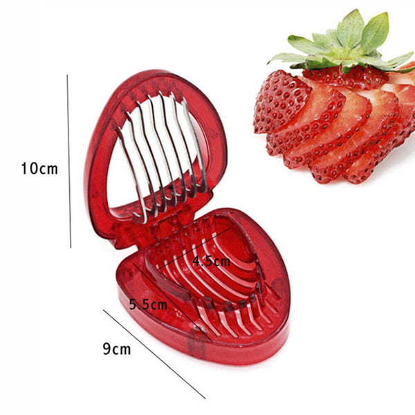 Strawberry Slicer Fruit Cake Plastic Carving Tools Cutter Decoration Salad Egg