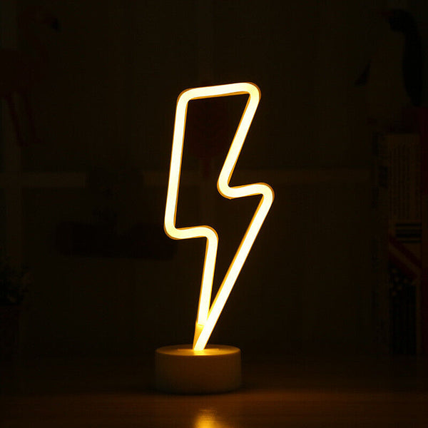 LED Rainbow Neon Sign Lights Lamp Kids Bedroom Bedside Night Warm Light  Decor