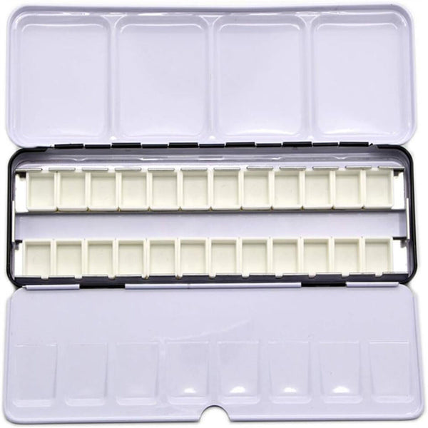 12/24/48 Empty Tin Watercolor Palette Box Student Gift Paint For Half Whole Pan