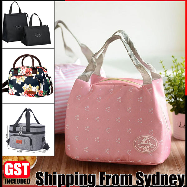 Portable Insulated Thermal Cooler Lunch Box Carry Tote Picnic Case Storage Bags